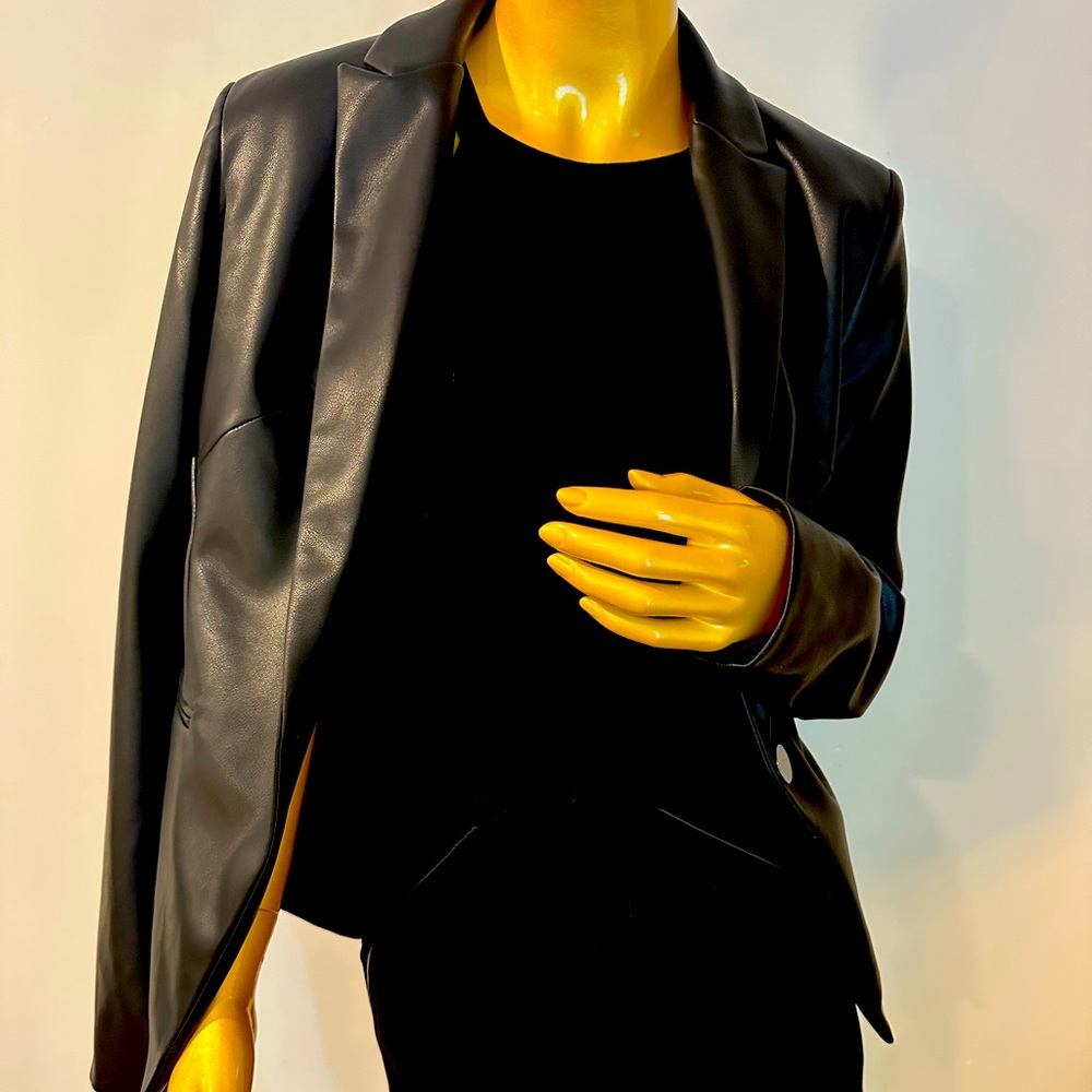 NWT Express faux leather blazer